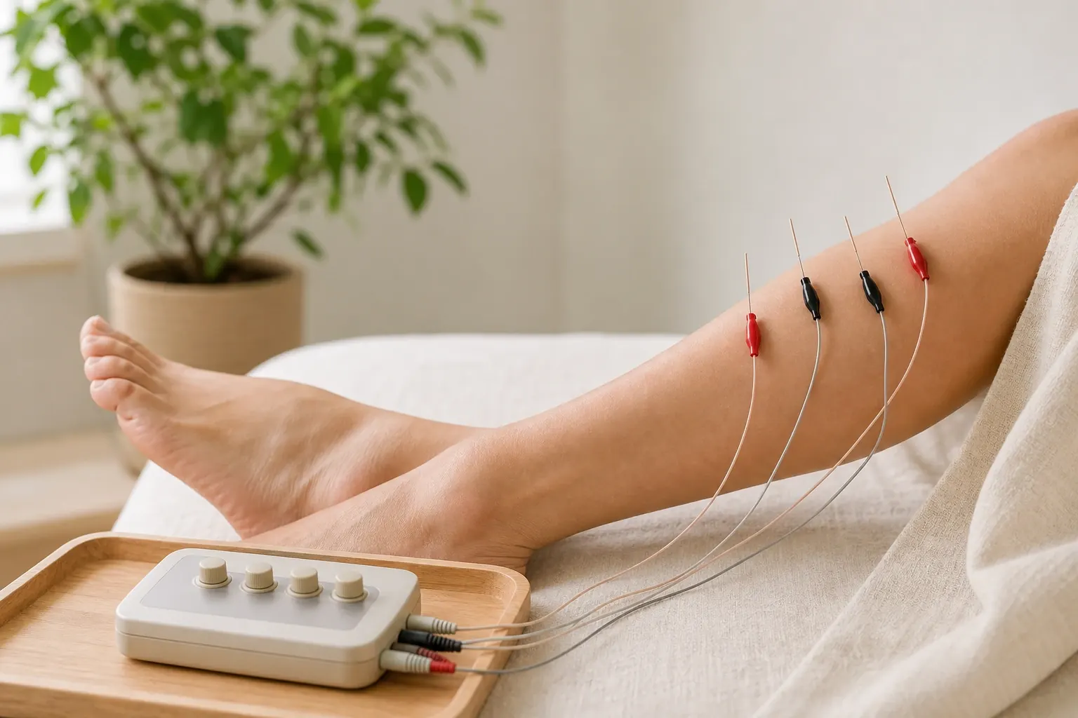 Photo: treatment room / electroacupuncture setup